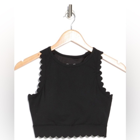 JESSICA SIMPSON Black Edge Sports Bra Size Medium NWOT - Picture 3 of 10